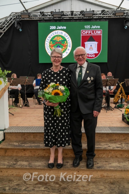 Diamantenkönigspaar in Offlum Werner und Hannelore Krey