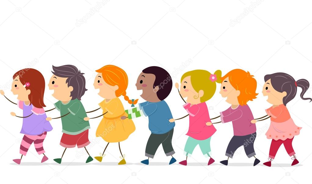 Kinder auf der Bühne beim Karnevalstanz